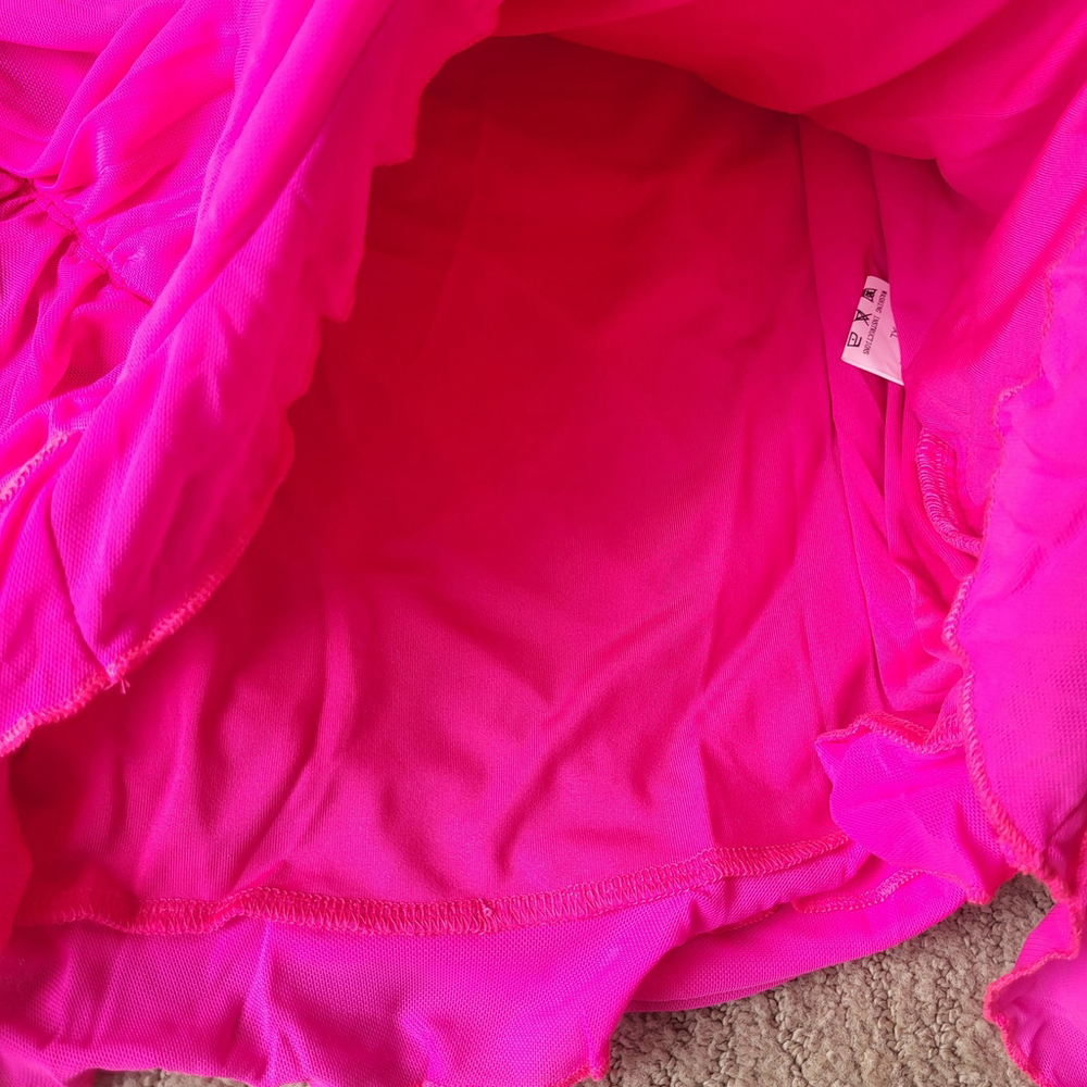 Women’s Sleeveless Ruffle Mini Bodycon Dress – Hot Pink – Size XL – NWOT - Picture 13 of 13